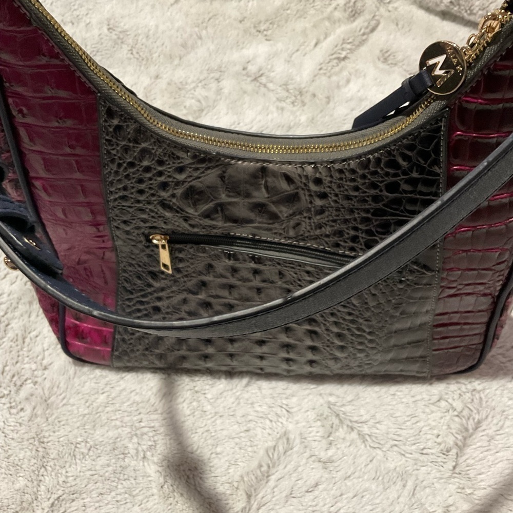 MIA K Collection Faux Tri-Colored Crocodile Large Bag - Picture 8 of 9